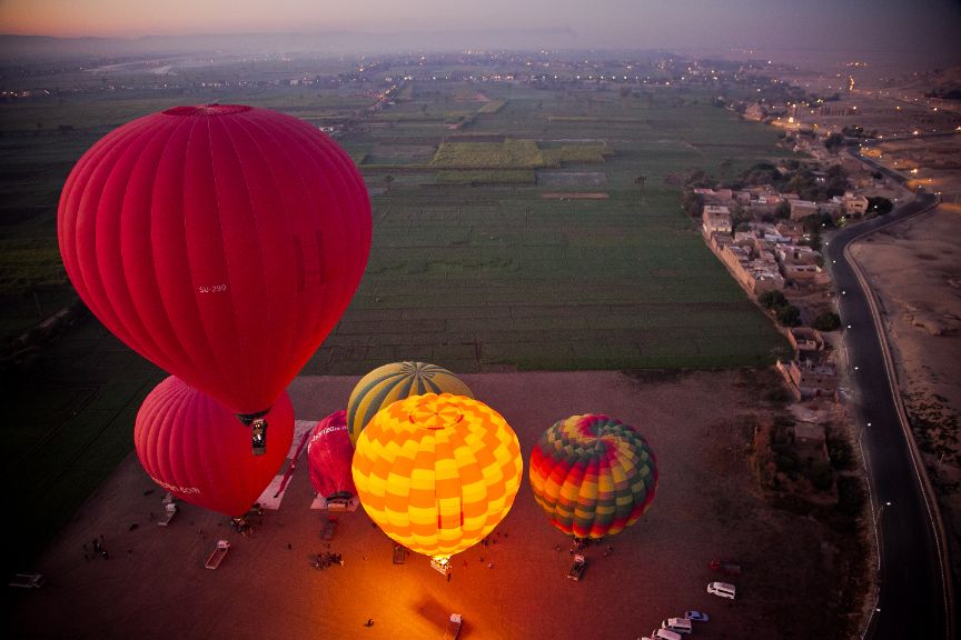 Hot air balloon in Luxor