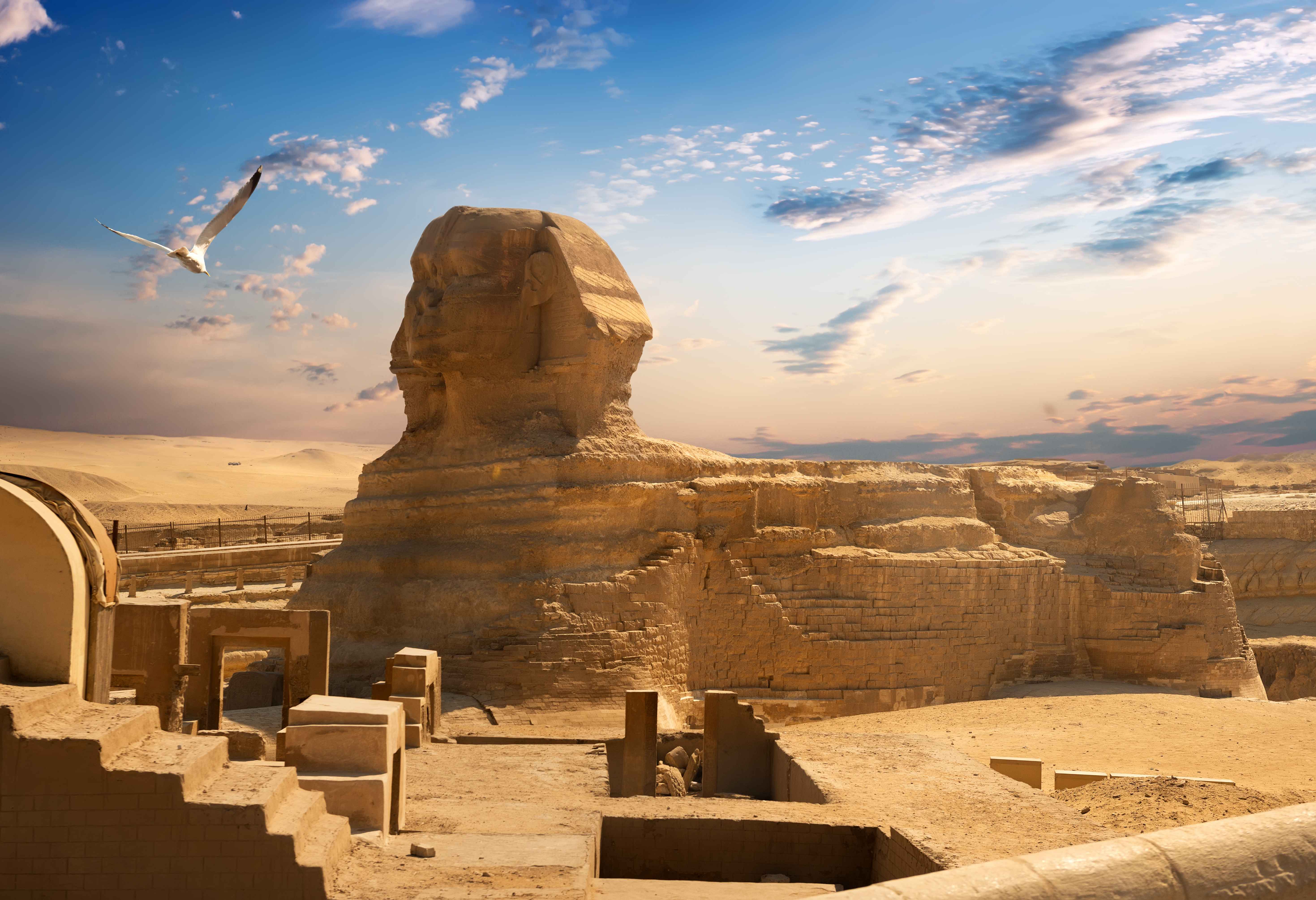 Pyramids and Sphinx